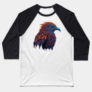 Vibrant Neon Vector Eagle Art Baseball T-Shirt